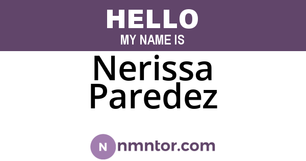 Nerissa Paredez