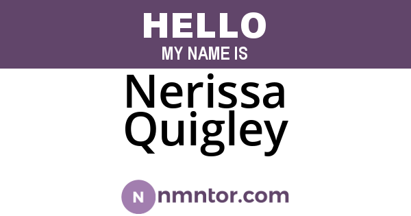 Nerissa Quigley