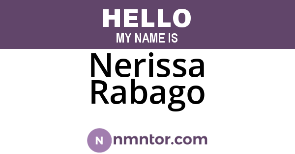 Nerissa Rabago