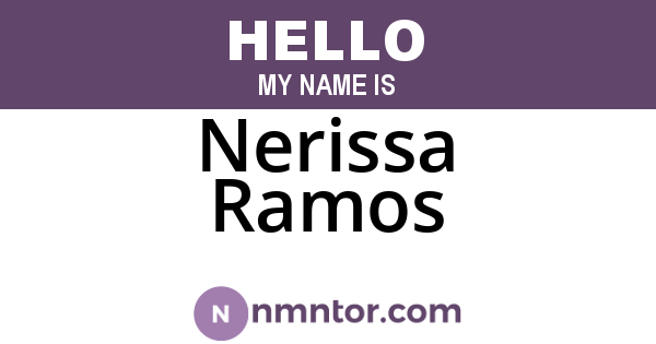 Nerissa Ramos