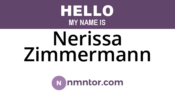 Nerissa Zimmermann