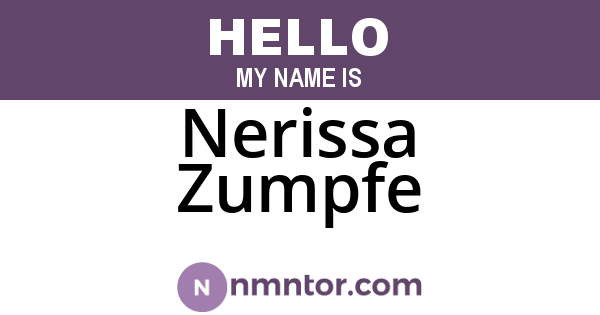Nerissa Zumpfe