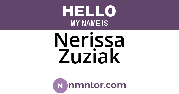 Nerissa Zuziak