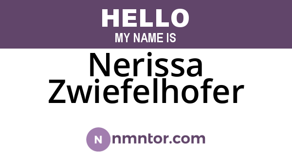 Nerissa Zwiefelhofer