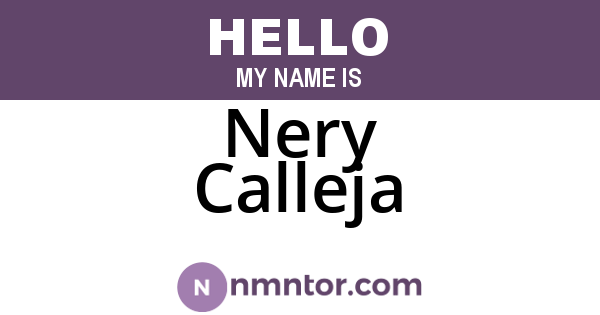 Nery Calleja