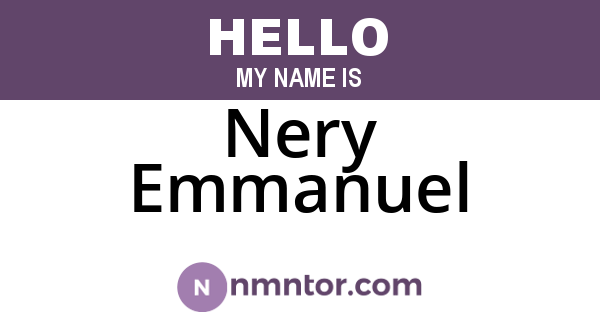 Nery Emmanuel