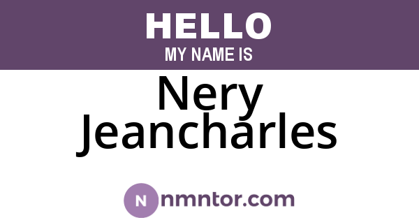 Nery Jeancharles