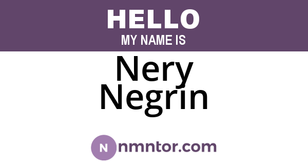 Nery Negrin