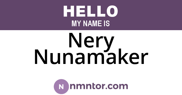 Nery Nunamaker