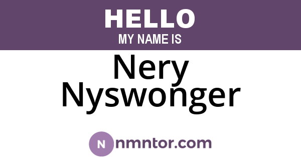 Nery Nyswonger