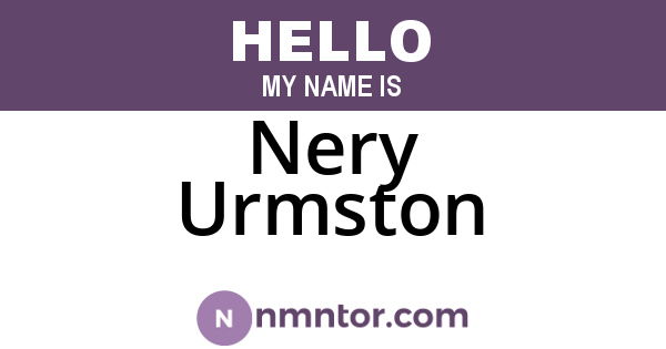 Nery Urmston