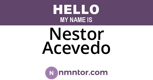 Nestor Acevedo