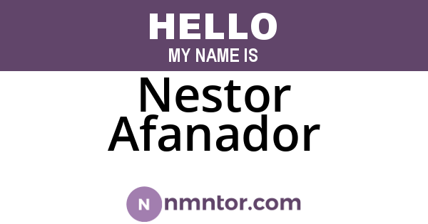 Nestor Afanador