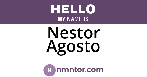 Nestor Agosto