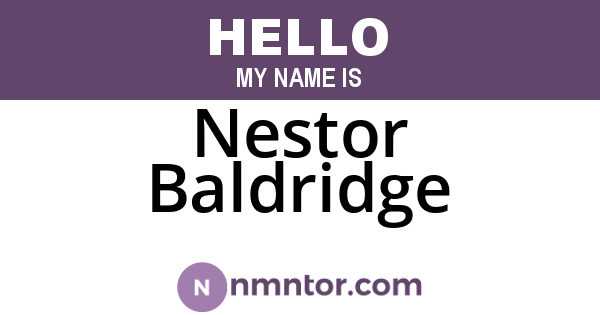 Nestor Baldridge