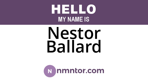 Nestor Ballard