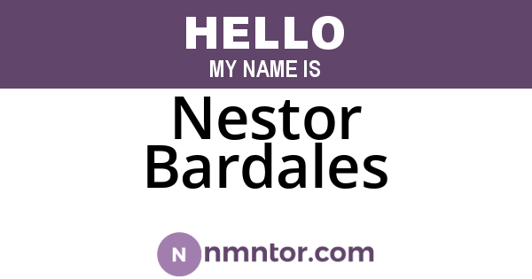Nestor Bardales