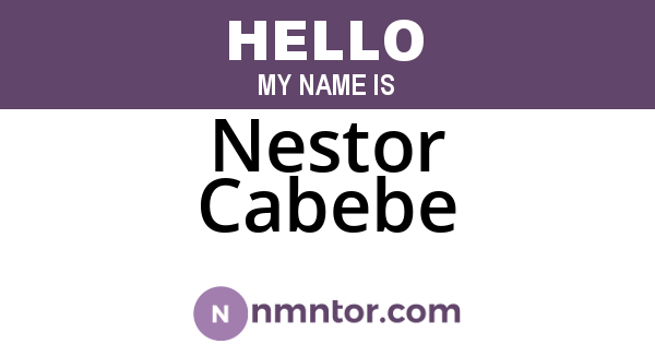 Nestor Cabebe