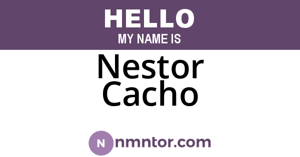 Nestor Cacho