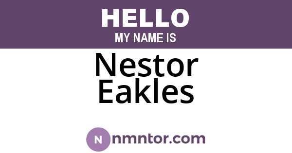 Nestor Eakles