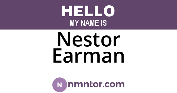 Nestor Earman