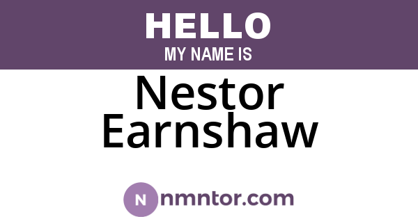 Nestor Earnshaw