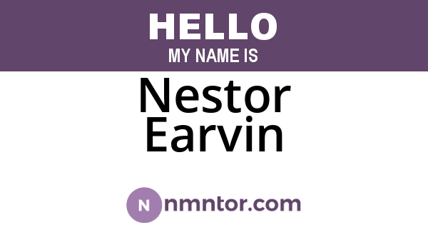 Nestor Earvin