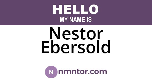 Nestor Ebersold