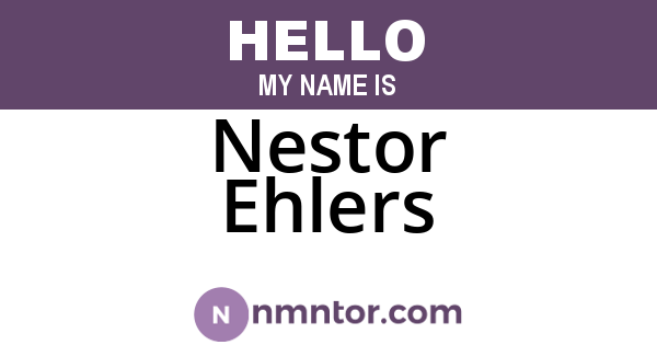 Nestor Ehlers