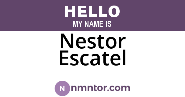 Nestor Escatel
