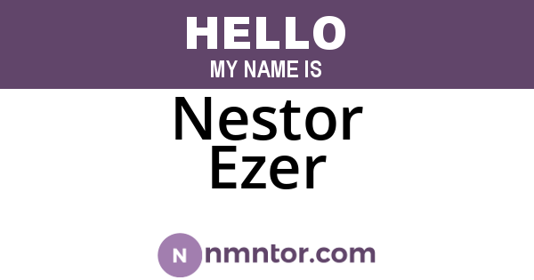 Nestor Ezer
