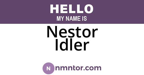 Nestor Idler