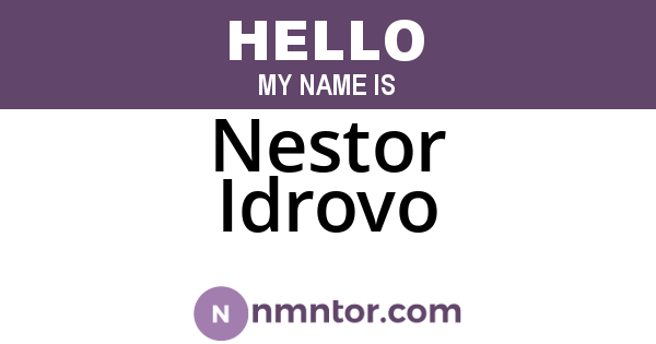 Nestor Idrovo