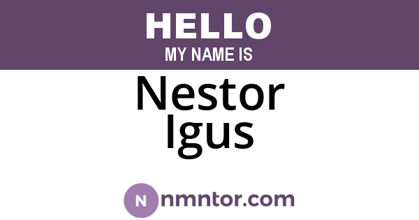 Nestor Igus
