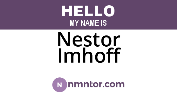 Nestor Imhoff