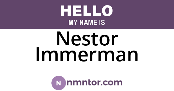 Nestor Immerman