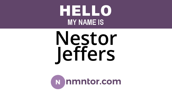 Nestor Jeffers
