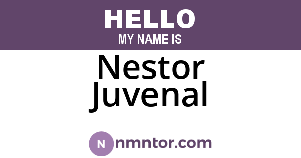 Nestor Juvenal
