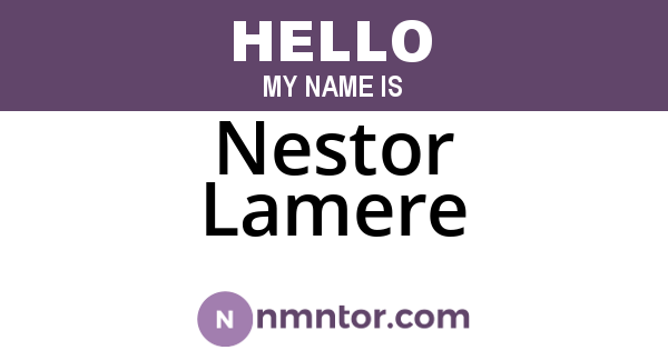 Nestor Lamere