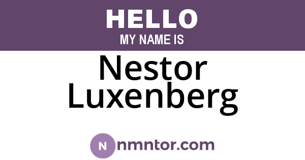 Nestor Luxenberg