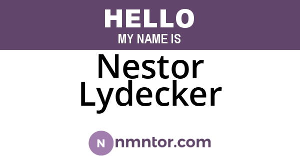 Nestor Lydecker