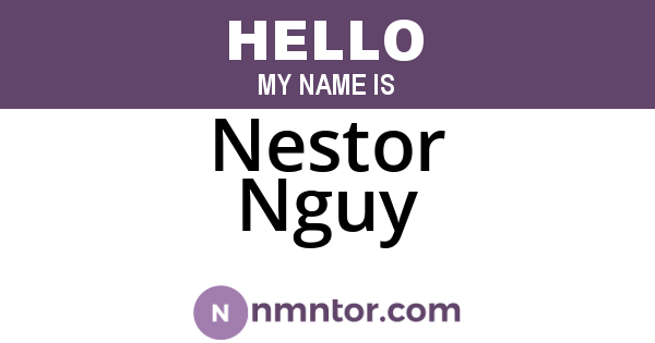 Nestor Nguy