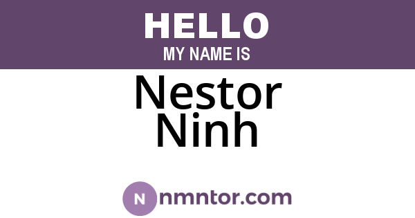 Nestor Ninh