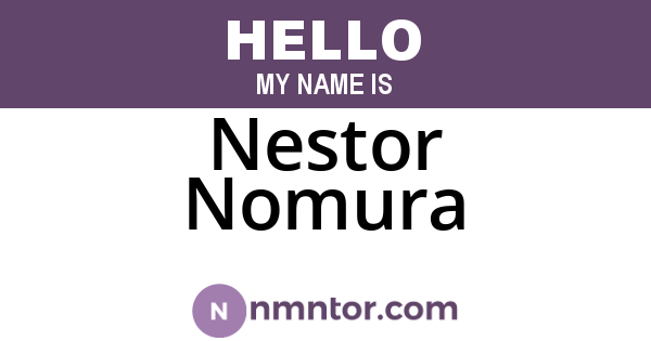 Nestor Nomura