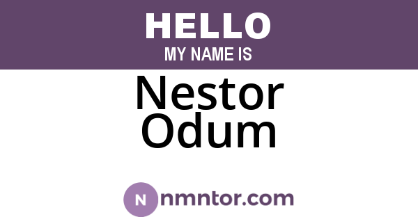 Nestor Odum