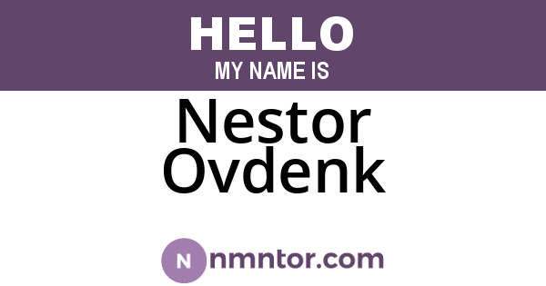 Nestor Ovdenk