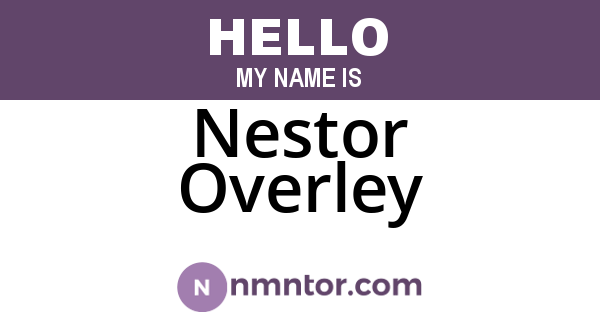 Nestor Overley