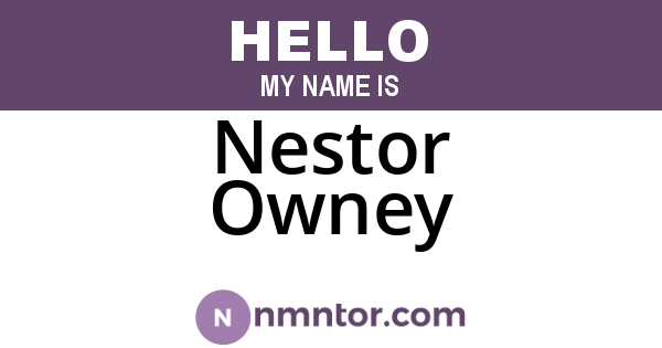 Nestor Owney
