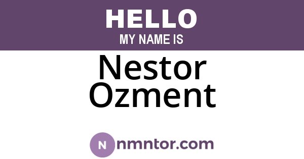 Nestor Ozment