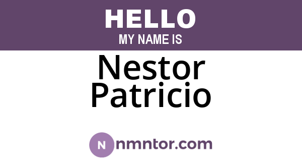 Nestor Patricio